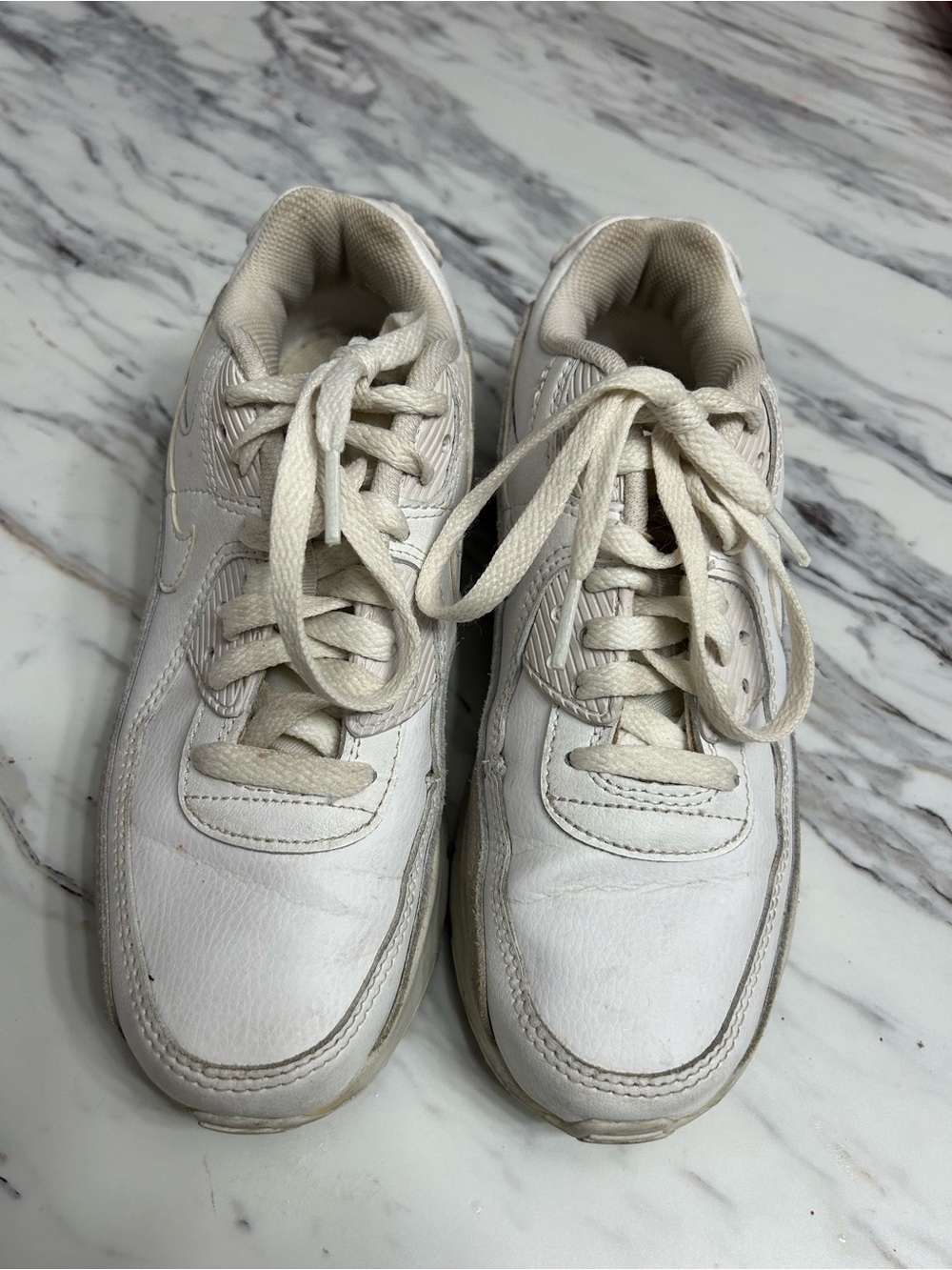 Nike Kids White Lace-Up Sneakers